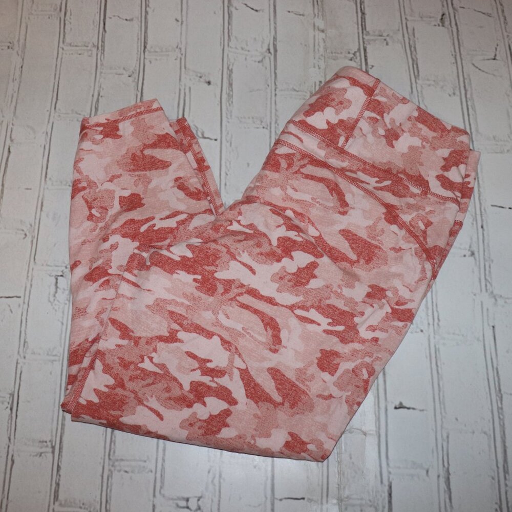 🧡 Wonderly Studio Orange Camo Leggings – XXL Bold Print · Stretch Comfort ·